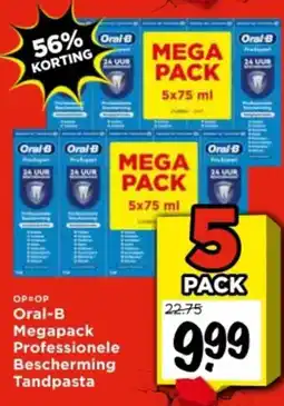 Vomar Voordeelmarkt Oral-B Megapack Professionele Bescherming Tandpasta aanbieding