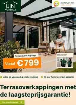 Tuinmaximaal Terrasoverkappingen aanbieding