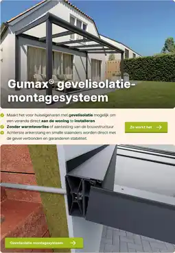 Tuinmaximaal Gumax gevelisolatie montagesysteem aanbieding