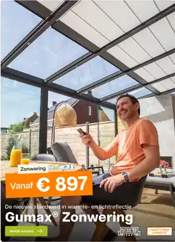Tuinmaximaal Gumax Zonwering aanbieding