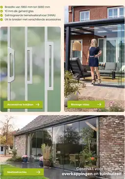 Tuinmaximaal Geschikt voor bijna alle overkappingen en tuinhuizen aanbieding