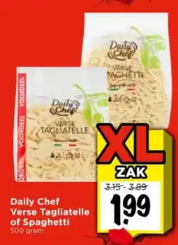 Vomar Voordeelmarkt Daily Chef Verse Tagliatelle of Spaghetti aanbieding