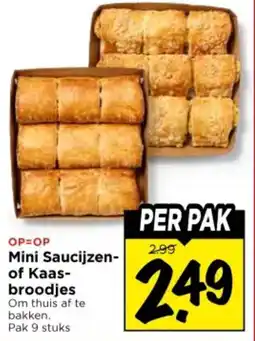 Vomar Voordeelmarkt Mini Saucijzen of Kaasbroodjes aanbieding