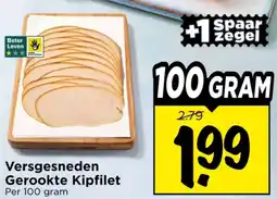 Vomar Voordeelmarkt Versgesneden Gerookte Kipfilet aanbieding