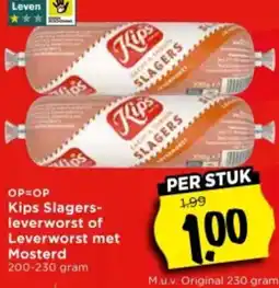 Vomar Voordeelmarkt Kips Slagers leverworst of Leverworst met Mosterd aanbieding