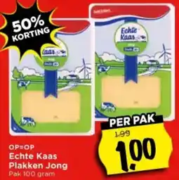 Vomar Voordeelmarkt Echte Kaas plakken jong aanbieding