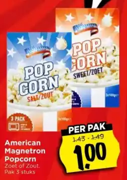 Vomar Voordeelmarkt American Magnetron Popcorn aanbieding