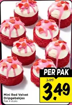 Vomar Voordeelmarkt Mini Red Velvet Dripgebakjes aanbieding