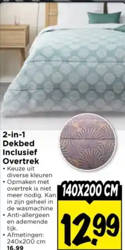 Vomar Voordeelmarkt 2-in-1 Dekbed Inclusief Overtrek aanbieding