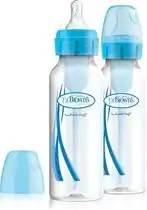 Bol.com Dr. Brown's Options+ Anti-Colic Babyfles - Smalle halsfles - 250ml - Blauw - 2 stuks aanbieding