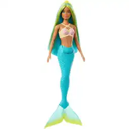 Bol.com Barbie A Touch of Magic - Turquoise zeemeermin staart - Barbiepop aanbieding