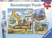 Bol.com Ravensburger puzzel Grote bouwvoertuigen - 3x49 stukjes - kinderpuzzel aanbieding