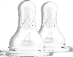 Bol.com Dr. Brown's Options+ Flesspeen - Fase 4/Papspeen - Smalle halsfles - 2 stuks aanbieding