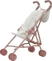Bol.com Little Dutch Poppenbuggy - White Meadows - Roze aanbieding