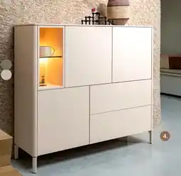 Xooon Trentino, Dressette 153 cm. - 3-deuren + 2-laden + 2-niches - Creme aanbieding