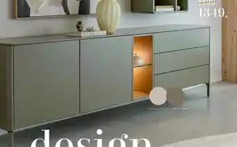 Trentino, Dressoir 240 cm. - 2-deuren + 3-laden + 2-niches - Olijf