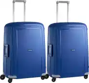 Coolblue Samsonite S'Cure Spinner 69cm Duo Pack Dark Blue aanbieding