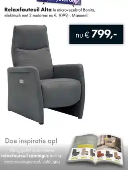 Woonsquare Relaxfauteuil Alta aanbieding