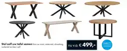 Woonsquare Stel zelf uw tafel samen aanbieding