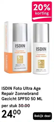Etos ISDIN Foto Ultra Age Repair Zonnebrand Gezicht SPF50 aanbieding