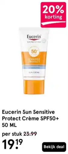 Etos Eucerin Sun Sensitive Protect Crème SPF50+ aanbieding