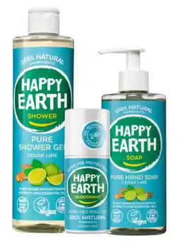 De Online Drogist Happy Earth Cedar Lime Combi Pack aanbieding