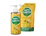 De Online Drogist Happy Earth Jasmine Ho Wood Handzeep + Refill Combi Pack aanbieding