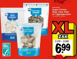 Vomar Voordeelmarkt DIEPVRIES Super Choice Wok, Easy Peel of Tijgergarnalen aanbieding