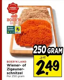 Vomar Voordeelmarkt BOER'N LAND Wiener- of Zigeuner- schnitzel aanbieding
