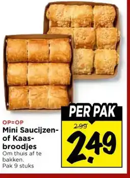 Vomar Voordeelmarkt Mini Saucijzen- of Kaas- broodjes aanbieding