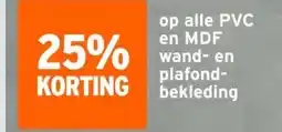 GAMMA op alle PVC en MDF wand- en plafond- bekleding aanbieding
