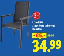 Lidl Livarno Stapelbare tuinstoel Houston aanbieding