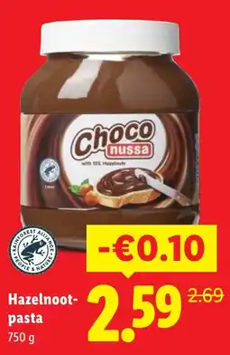 Lidl Hazelnoot pasta aanbieding