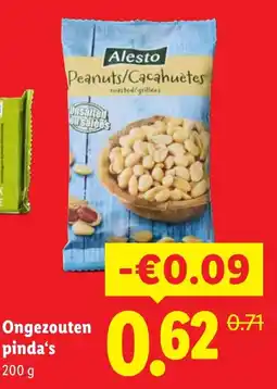 Lidl Ongezouten pinda's aanbieding