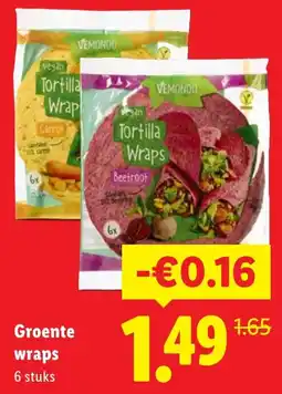 Lidl Groente wraps aanbieding