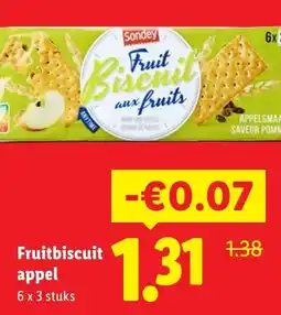 Lidl Fruitbiscuit appel aanbieding