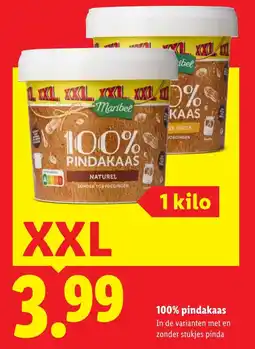 Lidl 100% pindakaas aanbieding