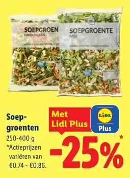 Lidl Soep groenten aanbieding