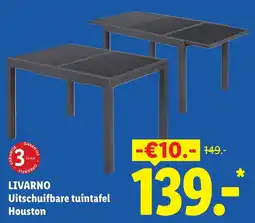 Lidl Livarno Uitschuifbare tuintafel Houston aanbieding
