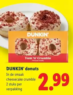 Lidl DUNKIN' donuts aanbieding