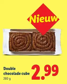 Lidl Double chocolade cube aanbieding
