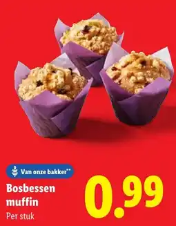 Lidl Bosbessen muffin aanbieding