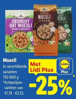 Lidl Muesli aanbieding
