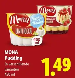 Lidl Mona pudding aanbieding