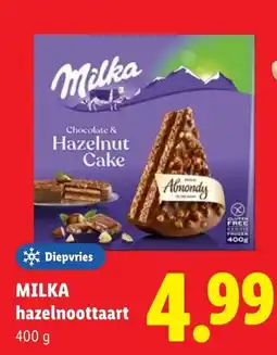 Lidl Milka hazelnoottaart aanbieding