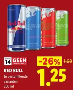 Lidl Red bull aanbieding