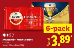 Lidl Amstel pils of affligem blond aanbieding