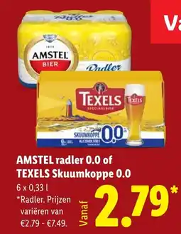 Lidl Amstel radler 0.0 of texels skuumkoppe 0.0 aanbieding