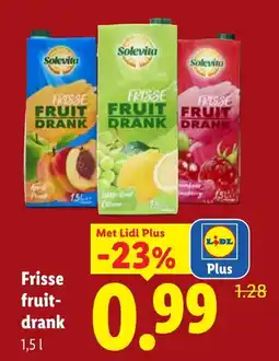 Lidl Frisse fruit drank aanbieding