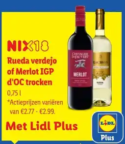 Lidl Rueda verdejo of Merlot IGP d'OC trocken aanbieding